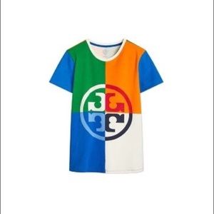Tory Burch colorblock logo shirt